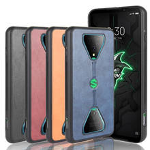 For Xiaomi Black Shark 3 Case 6.67" Lightweight Calfskin PU Leather lines Soft Edge Phone Case For BlackShark 3 Back Cover 2024 - buy cheap