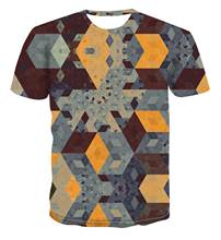 2020 Новая модная футболка мужская летняя Модная брендовая индивидуальная цветная футболка с 3D принтом Мужская футболка с коротким рукавом s s-6xl 2024 - купить недорого