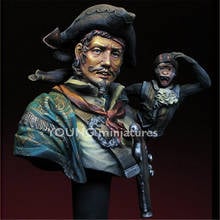 Kit de busto de resina pirata, figura de montaje a escala 1/10, busto incoloro, juguete autoensamblado 2024 - compra barato