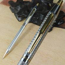 5 x nova caneta esferográfica suave recarga caneta bonito padrão de prata escrita canetas escritório de negócios material escolar em casa 2024 - compre barato