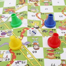 Puzzle Educational Early Learning Folding Snake Chess Toys For Children Portable Snakes and Ladders Game Preschool Training 2024 - buy cheap