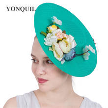 Sombreros de tocado grande para mujer, vestido Formal, elegante, Kenducky Millinery 2024 - compra barato
