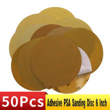 50PCS 6 Inch 150MM PSA Adhesive Sandpaper Sanding Discs 40 to 800 Grits Artificial Stone, Furniture and Wood Sanding Polishing 2024 - buy cheap
