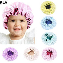 Baby Silky Satin Bonnet Double Layer Adjustable Sleep Cap Girl Night Turban Children Solid Headwear Cute Hat Fashion Hair Wear 2024 - buy cheap