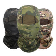 Balaclava de camuflagem em poliéster, máscara para pilotar ao ar livre, ciclismo, caça, exército, capacete militar à prova de areia 2024 - compre barato