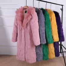 Women's fur Winter High Quality Faux Rabbit Fur Coat Luxury Long Fur Coat OverCoat Thick Warm Plus Size Female Plush Coats JK192 2022 - buy cheap