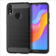 For Honor 8A Case Carbon fiber Cover Shockproof Phone Case For Huawei Honor 8A 8 A Cover Full Protection Bumper Flex Shell 2024 - buy cheap