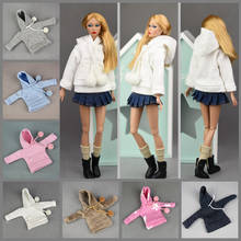 Sweatshirt Coat & Blue Jeans Short Skirt Outfit Clothing Pullover sweater Clothes For 1/6 BJD Xinyi Barbie Blythe FR ST Doll 2024 - buy cheap