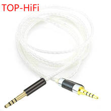 Топ-Hi-Fi 8 ядер 7N OCC посеребренный кабель для аудио наушники обновления кабель для AH-MM200 MM400 наушники 2024 - купить недорого