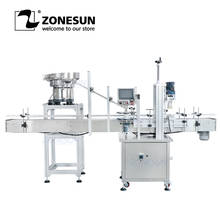 ZONESUN Custom Automatic Smoke Oil Juice Drink Bottle Capping Machine With Vibratory Cap Feeder for Production 2024 - buy cheap
