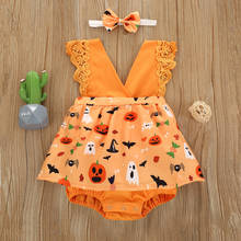 Vestido de princesa de encaje para bebés, disfraz de Halloween para Fiesta infantil