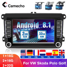 Camecho 2Din Car Radio Android 8.1 7'' GPS Multimedia Player For Volkswagen Polo Golf Skoda Seat Passart Touran Jetta 2024 - buy cheap