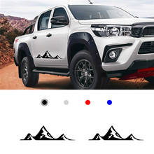 Для Toyota Hilux Revo Vigo Mountain Racing Door Tailgate Stripes графическая виниловая Автомобильная наклейка 2 шт. L + R 2024 - купить недорого