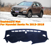 Alfombrilla antideslizante para salpicadero de coche, alfombra protectora para Hyundai Santa Fe 2013-2018 DM IX45, parasol, accesorios 2024 - compra barato