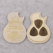 Caixa de picareta da guitarra com madeira personalizada gravado plectrum titular caixas personalizadas presentes para a filha dropshipping 2020 shopify 2024 - compre barato