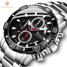 Relógio esportivo masculino de quartzo, relógio de pulso na moda com cronógrafo, à prova d'água, marca de luxo, novo, 2021 2024 - compre barato