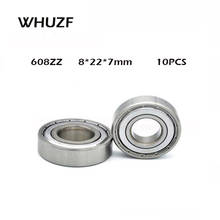 10pcs Double Shielded Miniature High-carbon Steel Single Row 608ZZ ABEC-1 Deep Groove Ball Bearing 8*22*7 8x22x7 MM 608 ZZ 2024 - buy cheap