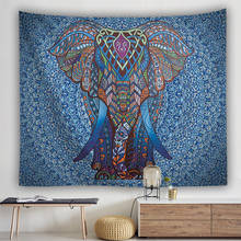 Tapiz de Mandala bohemio, manta colgante de pared de elefante, Decoración de casa Hippie, colorida, Alfombra de pared, decoración de fondo de dormitorio 2024 - compra barato