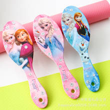 Escova de cabelo frozen com pente para meninas, princesa minnie mouse, brinquedos da disney para cuidados com os cabelos de bebês 2024 - compre barato