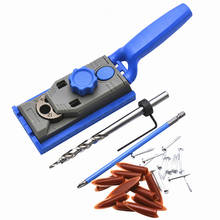 2 in 1 Genius Woodworking Pocket Hole Jig Kit Set 6-12mm Drill For Kreg Pilot W/ Scale Straight Hole Positioner Punching Tool 2024 - compre barato