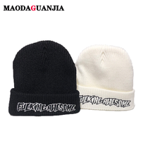 New Hat Men Women FUC Awesome Embroidery Winter Beanies Knit Turban Skullies Streetwear Hip Hop Bone Korean Bini Czapka Zimowa 2024 - buy cheap