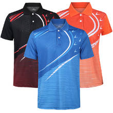 Camisa para badminton, camiseta de tênis de mesa para homens e mulheres, camiseta esportiva para treinamento de badminton, roupa de golf seca 2024 - compre barato