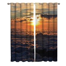 Sunset Beautiful View Window Curtains Scenic Curtains for Living Room Decorative Items Living Room 2024 - buy cheap
