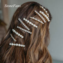 Stonefans-pasadores de perlas de imitación hechos a mano para mujer, horquillas doradas para el pelo, accesorios de joyería para el cabello con perlas 2024 - compra barato