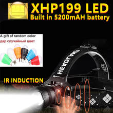 Linterna de cabeza potente XHP199, faro Led xhp90, recargable por USB, novedad 2024 - compra barato