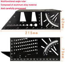 Régua de ângulo multifuncional em liga de alumínio 45/90 graus, para carpintaria, régua em forma de t, régua de combinação, ângulo de esquadria 3d 2024 - compre barato