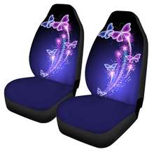 2 шт., универсальные чехлы на передние сиденья автомобиля с 3D-принтом черепа 2024 - купить недорого