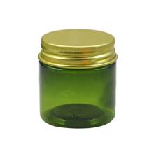 Frasco de plástico rellenable con tapa de aluminio dorado, frasco de crema cosmética vacía, DIY, transparente/marrón/verde, 30G, 50 unids/lote 2024 - compra barato