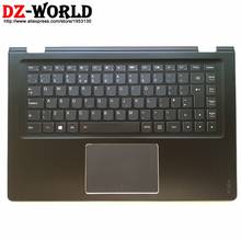Черный верхний чехол для рук, британский английский тачпад с подсветкой клавиатуры для lenovo Yoga 3-14 Yoga 3-1470, ноутбук C Крышкой 5CB0H35656 2024 - купить недорого