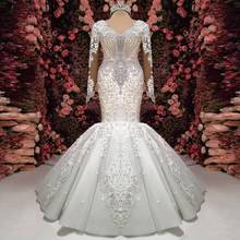 Сексуальные свадебные платья с открытой спиной 2019, элегантные свадебные платья с цветочной аппликацией в арабском стиле, свадебные платья с открытыми плечами, Vestidos De Novia 2024 - купить недорого