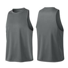 Ropa de gimnasio de marca para hombre, camiseta sin mangas de cuello redondo para culturismo, sudadera sin mangas, ropa deportiva de entrenamiento para Fitness, Tops 2024 - compra barato