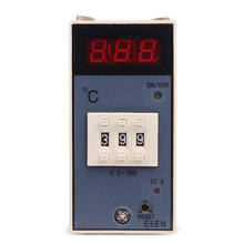 Цифровой регулятор температуры E5EN, Термостат термопары переменного тока 220 В типа K 0-399C 2024 - купить недорого