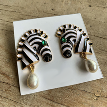 Dvacaman Fashion Metal Earrings Statement Zebra Shaped Pearl Water Drop Earrings for Women High Quality Animal Jewelry Wholesale 2022 - buy cheap