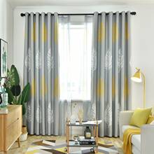 Modern Leaf Blackout Curtains for Living Room Window Curtains for Bedroom Kitchen Drapes Fabric Blinds Home Decor Cortinas Panel 2024 - buy cheap