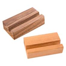 Black Walnut Beech Wood Business Card Holder Office Desk Wooden Photo Stand Name Memo Clips Organizer Storage Dinner Party Decor 2024 - buy cheap