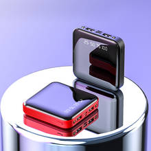 Двойной USB Мощность банк 20000mah Зеркало Экран быстро Зарядное устройство мини Мощность банк светодиодный дисплей светодиодный светильник Портативный телефон Зарядное устройство Мощность банка 2024 - купить недорого