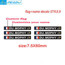 Bicycle road bike frame flag personal name stickers custom rider id decals style 9 2024 - buy cheap