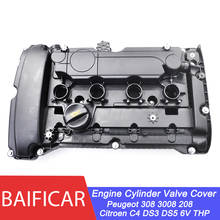 Baificar Double Valve Petrol Engine Cylinder Valve Cover & Gasket 9812071480 For Peugeot 308 3008 208 Citroen C4 DS3 DS5 6V THP 2024 - buy cheap