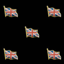 5 pçs union jack wave 3d reino unido bandeira nacional broche de ouro pino distintivo uk broche 2024 - compre barato