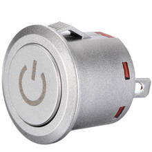 Interruptor LED rojo 1NO 1NC, 12V, 22mm, botón de encendido automático profesional, interruptor de encendido/apagado, enganche 2024 - compra barato