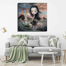 Модульная Картина на холсте, 1 шт., змеиный корпус и голова людей, домашний декор, фотографии, современный принт, постер для гостиной, Настенная художественная рамка 2024 - купить недорого