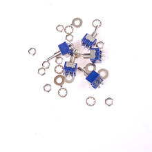 5 pçs/lote 3 pinos on/on miniatura interruptor de alavanca MTS-102 spdt 3a 250vac/6a 125 v mini interruptor