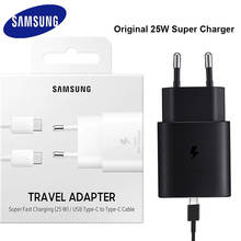 For Samsung S21 Note 20 10 A70 Super Fast Charger Cargador 25W EU Power Adapter For Galaxy Note20 S20 A90 A80 S10 5G TypeC Cable 2024 - buy cheap