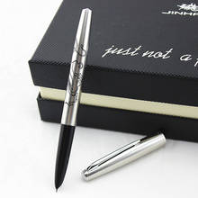 Caneta tinteiro de prata 0.38mm, caneta fina para finanças, caneta de tinta para escrita suave para caixa de presente de natal, frete grátis 2024 - compre barato