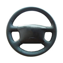 DIY Genuine Leather Car Steering Wheel Cover For Passat B5 Golf 4 Skoda Octavia 1999-2005 / Protect Steering-wheel 2024 - buy cheap