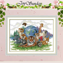 Animals World (3) Counted Cross Stitch 11CT 14CT Cross Stitch Sets Wholesale Chinese Cross-stitch Kits Embroidery Needlework 2024 - buy cheap